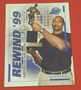 Tarjeta insertada Fleer Impact Karl Malone NBA MVP rebobinado '99 2000-01 - Utah Jazz - Imagen 1 de 1