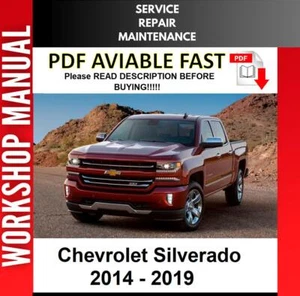 CHEVROLET SILVERADO 2014 2015 2016 2017 SERVICE REPAIR WORKSHOP MANUAL - Picture 1 of 1