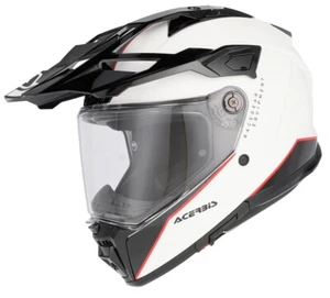 CASCO FIBRA MOTO INTEGRALE ADVENTURE ACERBIS ATTACK BIANCO NERO ROSSO TG L - Picture 1 of 9