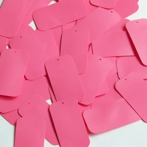 Lenteja rectangular de 1,5"" x 0,75"" rosa opaco vinilo suelto de costura lentejuelas - Imagen 1 de 2