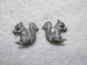 Vintage 1980's Pewter Figurine Lot squirrels C.A.T. Designs Hallmark - Picture 1 of 5