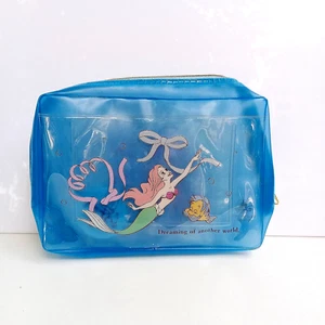 5-teiliges kleines Meerjungfrau Disney blaue Tasche mit durchsichtiger Reiseflasche Set Urlaub - Bild 1 von 4