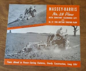1941  MASSEY-HARRIS No 28 PLOW w/ constant clearance lift & No 27 PLOW BROCHURE