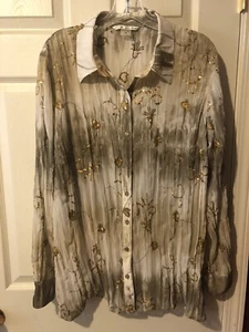 NEU MIT ETIKETT PETER NYGARD COLLECTION INTO THE WILD LANGARMSHIRT BLUSE GRÖSSE 16 $ 98 - Bild 1 von 10