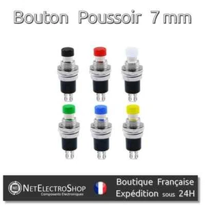 Bouton Poussoir Momentané 7 mm - Normalement Fermé - PBS-111 - Picture 1 of 15