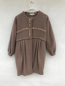 Womens Megan Park England Wool & Cashmere Long jacket Coat Size 1 S US 6 UK 8 - Picture 1 of 9