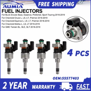 4PCS Fuel Injectors 55577403 Fit GMC 16-19 Fit Chevry Cruze Malibu 1.4L/1.5L/L4 - Picture 1 of 8