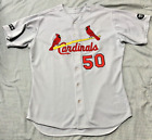 Game+Used+Worn+2002+St.+Louis+Cardinals+Grey+Knit+Jersey+w%2F2+Rare+Patches