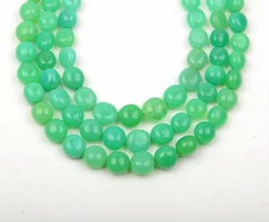 Cuentas de piedras preciosas crisoprasa de 8 pulgadas 6-9 mm en forma de moneda lisa cuentas para hacer joyas - Imagen 1 de 4