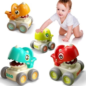 Dinosaur Racing Cars for Toddlers 1-3, Baby Press and Go Car Toys, Infant... - Picture 1 of 12