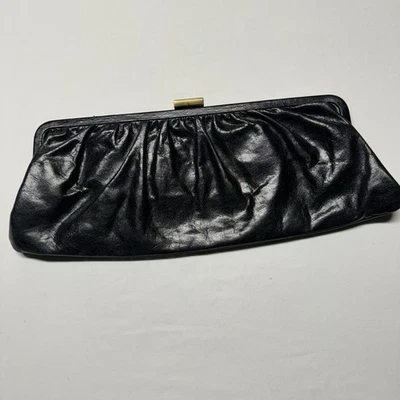 Bolso de mano Hobo International vintage de gran tamaño largo sin asas de cuero negro Foto 1 de 4