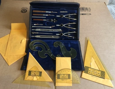 Juego de dibujante/ingeniero de dibujo técnico vintage Dietzgen Commander EE. UU. Foto 1 de 4