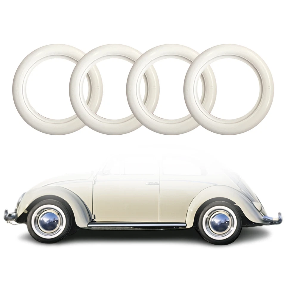 Anillo de goma para pared de neumáticos de 15" blanco 4x Foto 1 de 4