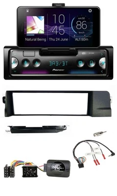 Pioneer USB Lenkrad Bluetooth DAB Autoradio für BMW 3er E46 98-07 Profi Rundpin - Bild 1 von 4