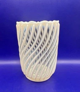 Antique Clear Opalescent Swirl Celery Vase Rare - Picture 1 of 6