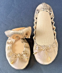 AERIN Antibes Ballet Flat Gold color Sz 7.5 - Picture 1 of 6