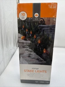 Halloween Pathway Lights, 15.6ft Halloween Stake Lights with 10 Count C9 LED Ora - Picture 1 of 2