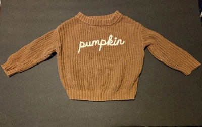 Свитер осенний вышитый тыквой Little Co. от Lauren Conrad размер 12 месяцев  - Изображение 1 из 4