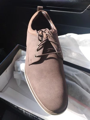 BRUNO MARC NEW YORK BROWN OXFORD DRESS SHOES SIZE 9.5  NIB NEW IN BOX - Image 1 of 4