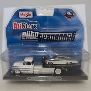 MAISTO ALL STARS ELITE TRANSPORT - PLATAFORMA PLANA CHEVROLET '57 Y CHEVROLET IMPALA '65 - Imagen 1 de 1