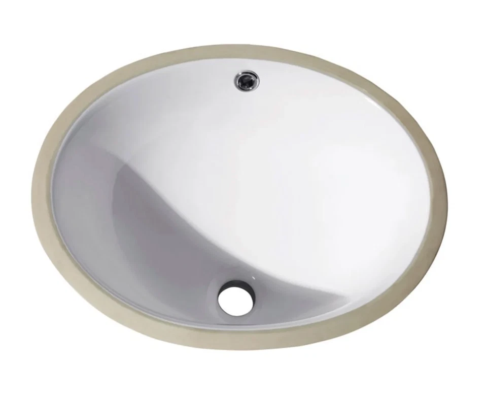 Avanity CUM16 White 16" Undermount Bathroom Sink With Overflow - Image 1 of 2
