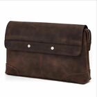 Men Bag Wallet Crazy Horse Leather Large Capacity Multifunction Passport Clutch