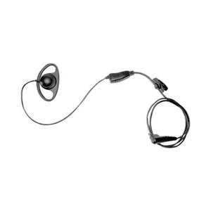 D-Style Earpiece with In-Line Microphone and Push-To-Talk, Black - Picture 1 of 1