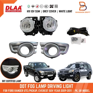 Fog Lamp Driving Light For Ford Ranger PK 09-11 Grey Cover Trim Everest UR SUV - Foto 1 di 12