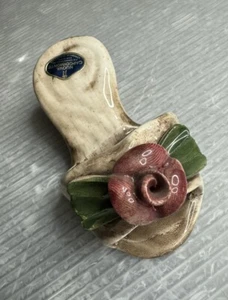 Nuova CAPODIMONTE Porcelain Sandal Figurine Italy - Picture 1 of 14