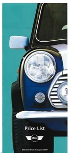 Rover Mini Prices & Options 1999 UK Market Foldout Brochure 1.3i Cooper 40 - Picture 1 of 2