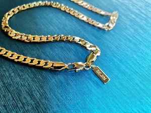 No Fade Colour! SG608 24K Gold Plated Coated Chain,Unisex Birthday Necklace Gift - Picture 1 of 4