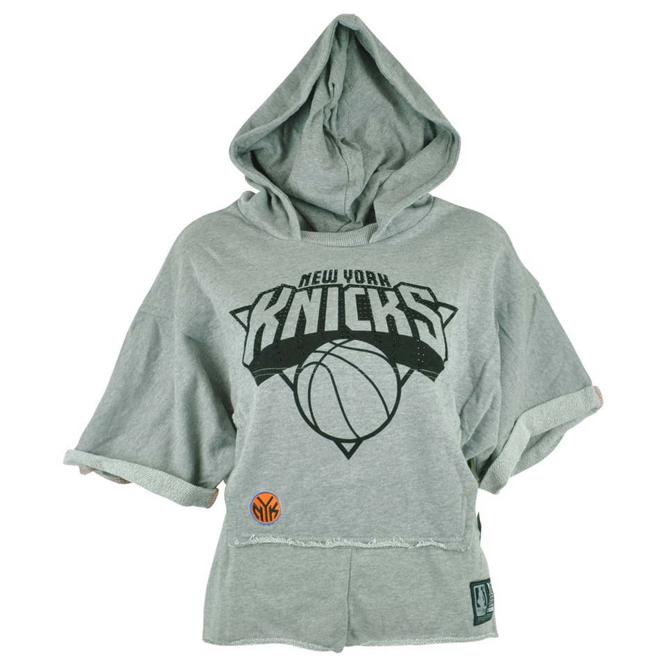NBA Unk New York Knicks Mujeres Damas Estrás Sudadera con Capucha Ala de Murciélago Camiseta Corta  Foto 1 de 1