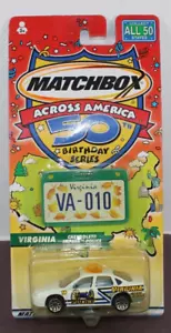 Matchbox Virginia Chevrolet Impala Police Car Across America Birthday LQQK - Picture 1 of 4