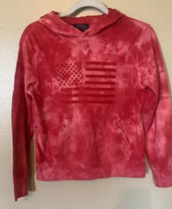 Kids Polo Ralph Lauren flag tie dye hoodie M (8-10) - Picture 1 of 5