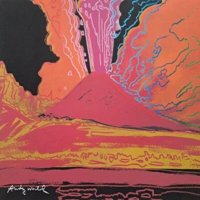 1980s Andy Warhol Signed Limited Edition Lithograph - Vesuvius - Image 1 of 4
