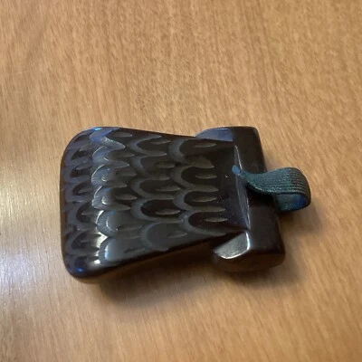 VTG Bakelite Metal Coat Cloak Cape Clasp Fastener Carved Shank Button  (1) - Image 1 of 4