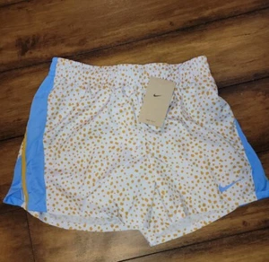 Nike Girl Teens Dri-Fit Tempo Running Shorts white Gold Blue Sz XL Nike Girls - Picture 1 of 5