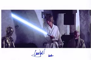 MARK HAMILL firmato come LUKE SKYWALKER di STAR WARS con COA ...OVERSIZED - Foto 1 di 4