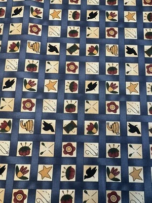 Hometown Quilts quilt fabric by Kathy Schmitz for Moda Fabrics 5793-14 blue - Image 1 of 4