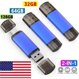 KOOTION 2-in-1 USB C Flash Drive USB-A&USB-C 2.0 Dual Drive OTG Memory Stick - Picture 1 of 11