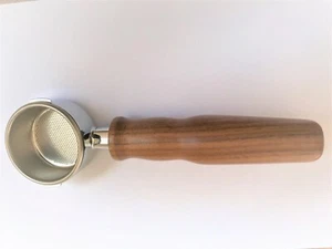 La Pavoni /Gaggia Bottomless LARGE WOOD HANDLE  portafilter  basket  54 (51) mm - Picture 1 of 3
