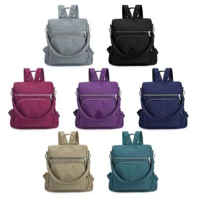 Waterproof Mini Backpack Women Purse Nylon Shoulder Rucksack Small Bag Travel US - Image 1 of 4
