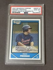 2007 Bowman Chrome Freddie Freeman Draft Picks & Prospects #BDPP12 PSA 10