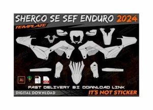 Sherco SE SEF Enduro 2024 Template 1/1 Real Scale EPS-PDF-CDR - Bild 1 von 2