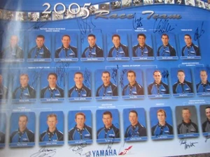 Yamaha 2005 Race Team signed 24" x 36" Garage Shop Wall Poster Autographed - Picture 1 of 7