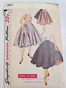 Skirt Full Circle Petticoat 24" 10 Simplicity 3813 Sewing Pattern VTG 50's Swing - Picture 1 of 9