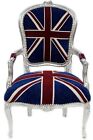 Ultime 2 Dostępne krzesło Krzesło Flaga Angielski Union Jack Silver
