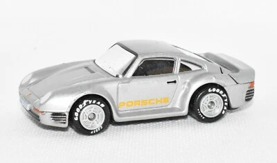 Caixa de fósforos vintage 1986 SF 3 Turbo Porsche prata fundida - Imagem 1 de 4