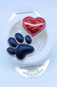 BATH & BODY WORKS SCENTPORTABLE PAW & RED HEART CAR VENT CLIP NEW! - Picture 1 of 9