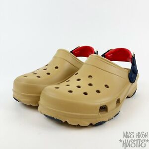 Crocs Classic All Terrain Men’s Size 9 Tan Red Clogs